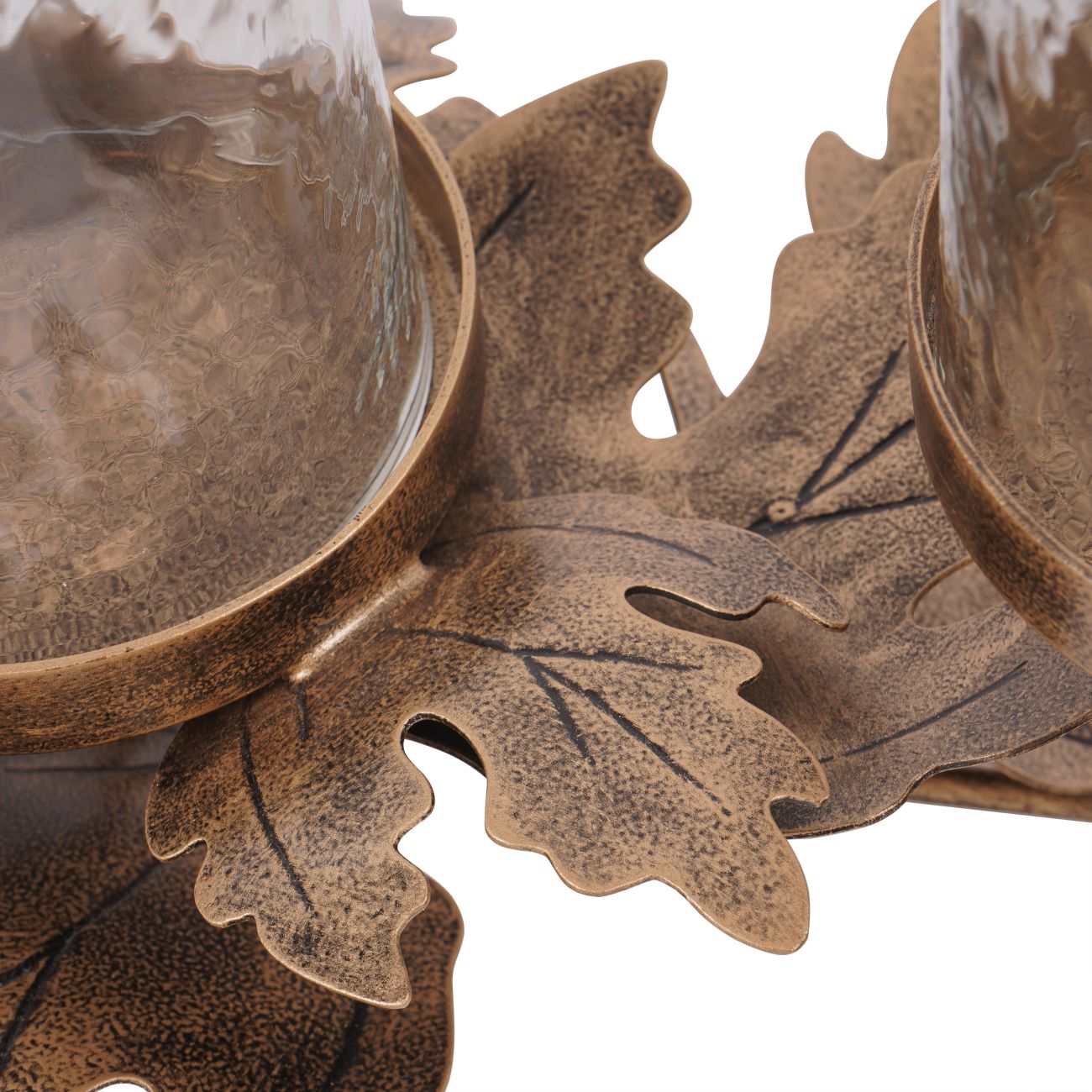 Laura Ashley Bronze Corrina Leaf Triple Votive Candleholder